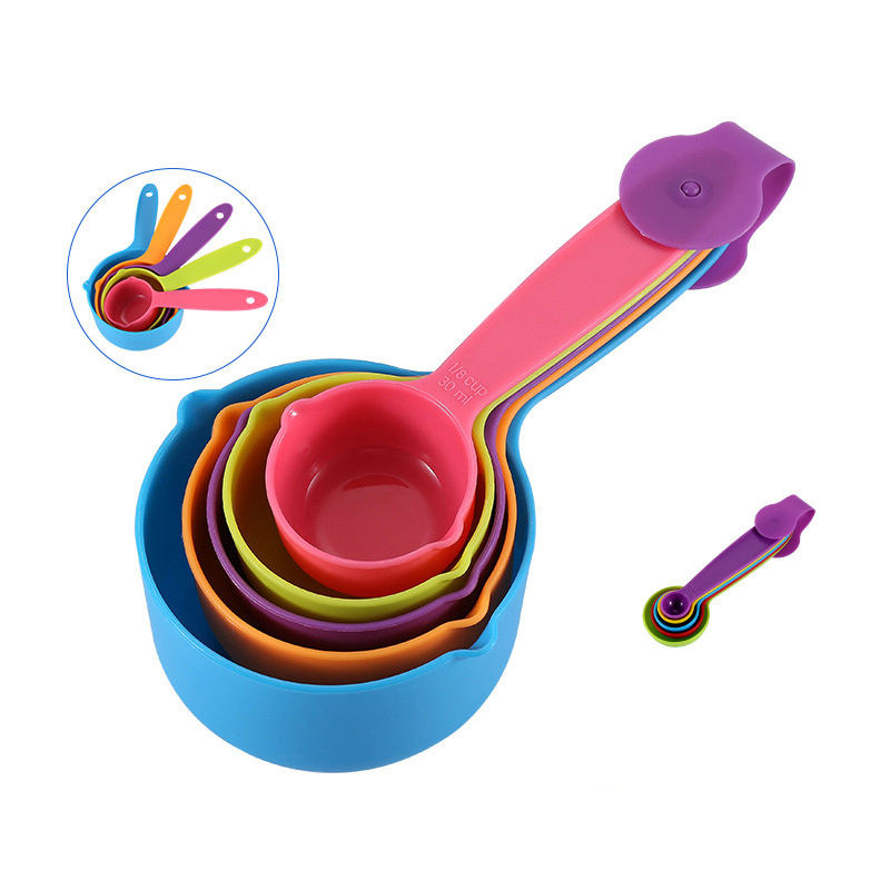 Kitchen Design For Baking - 10Pcs Colorful Plastic Measuring Cup and