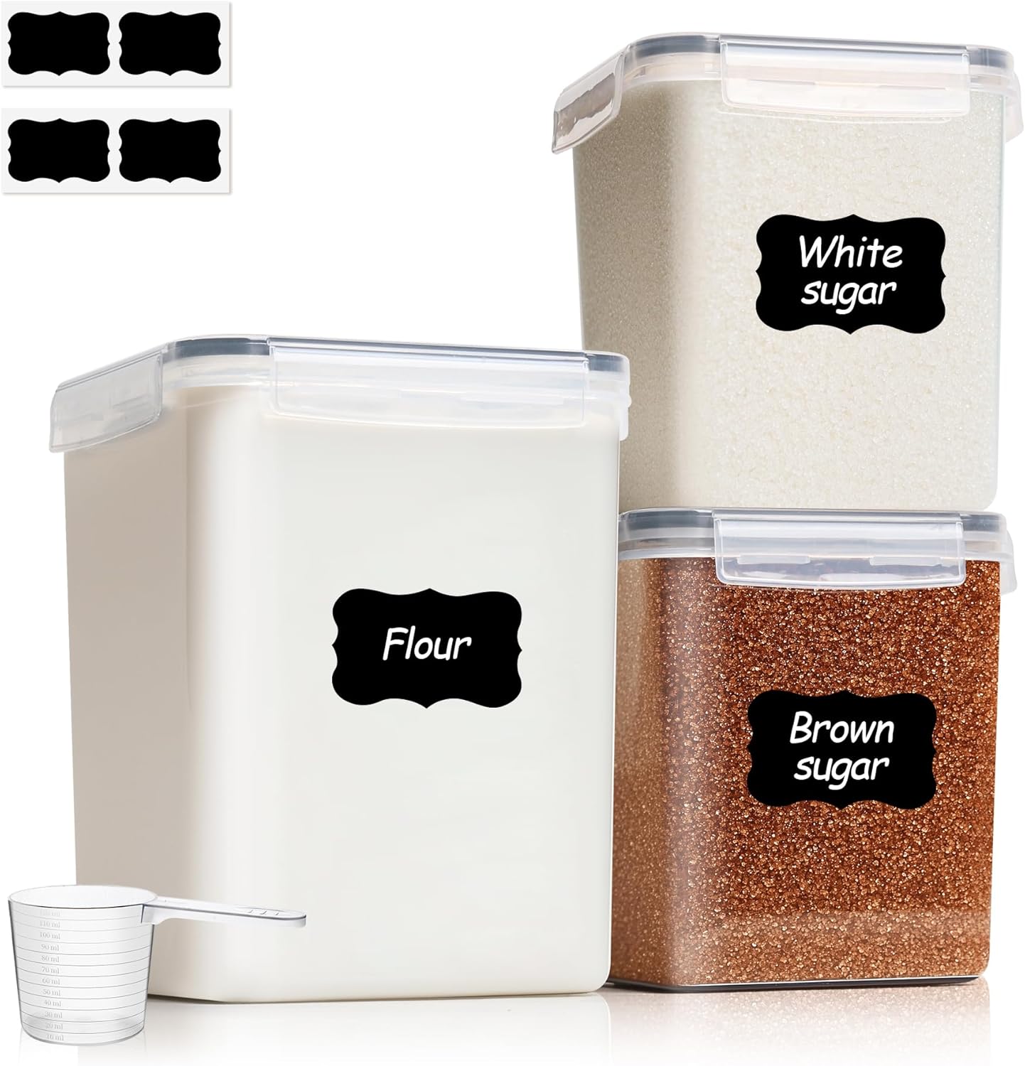 Kitchen Baking Canisters - Airtight Food Storage Containers Set of