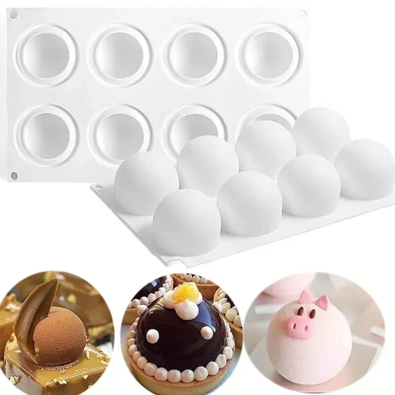 Kitchen Appliances For Baking - 3D Sphere Silicone Mold For Mousse