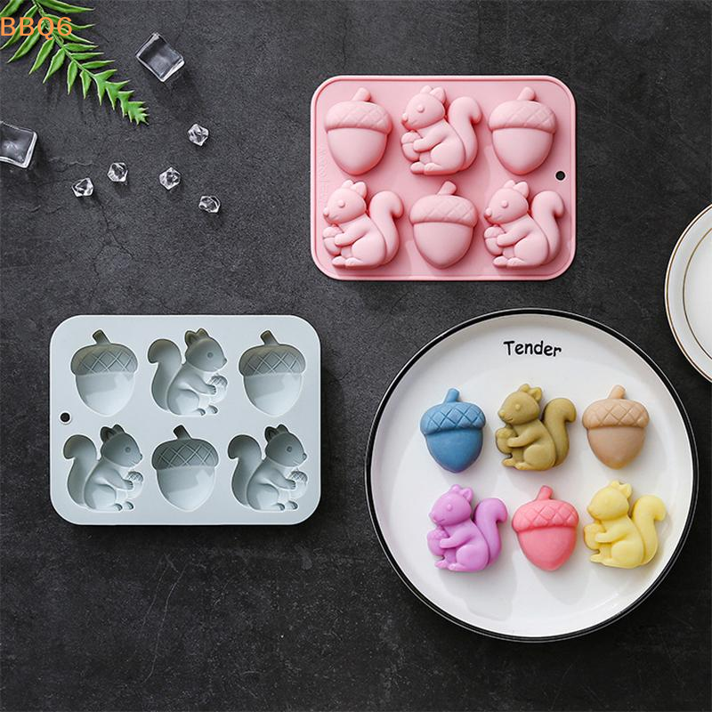 *6-hole Squirrel Oak Cake Sili - Silicone Cake Mold review and price