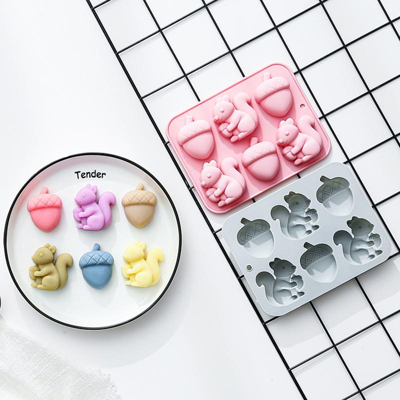 *6-hole Squirrel Oak Cake Sili - Silicone Cake Mold review and price