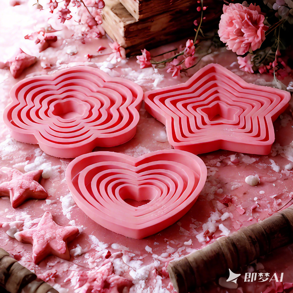 1set/3sets Pink Heart Star Flo - Kitchen Appliances For Baking review and price