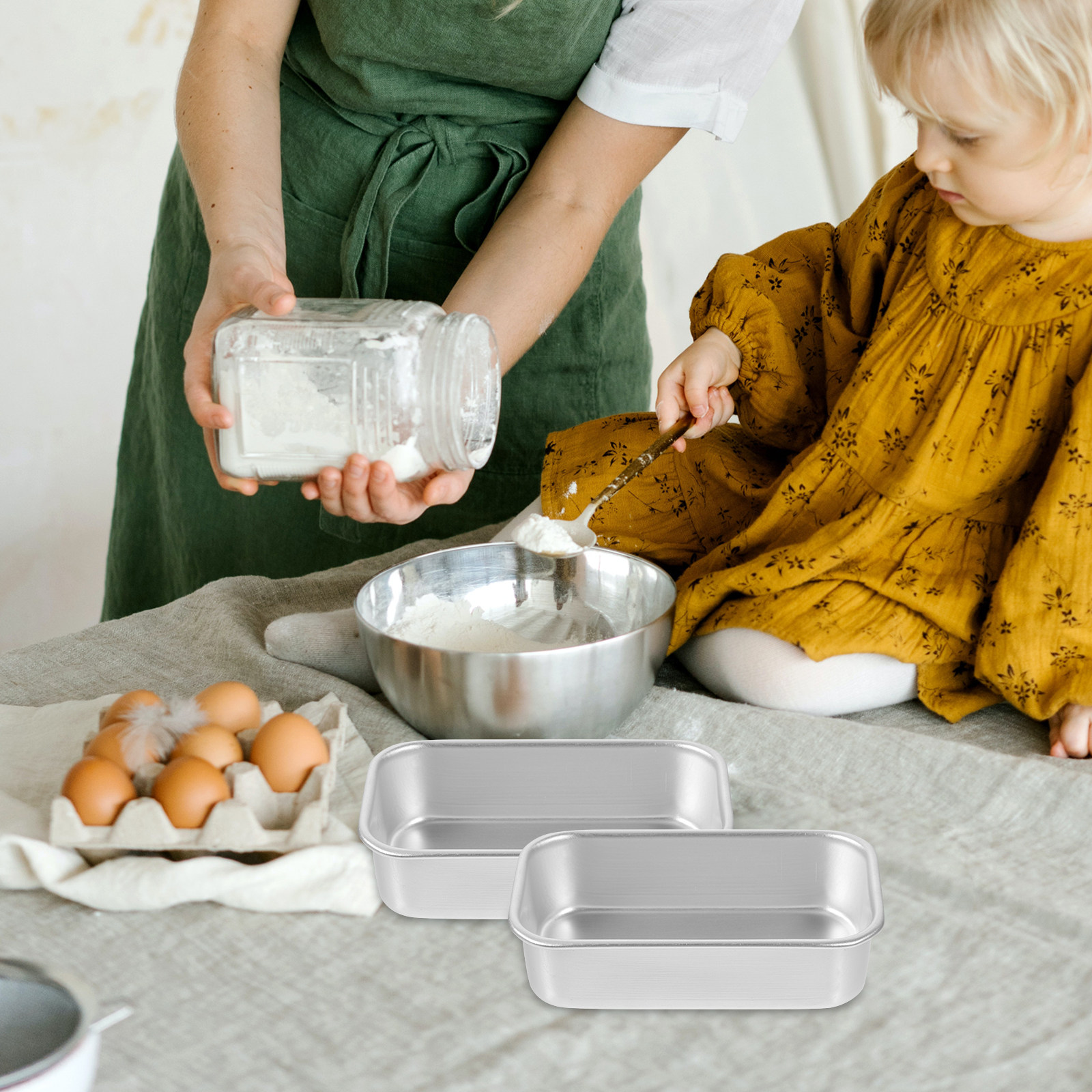 6pcs Square Cake Mold Tray Non - Kitchen Baking Tray review and price