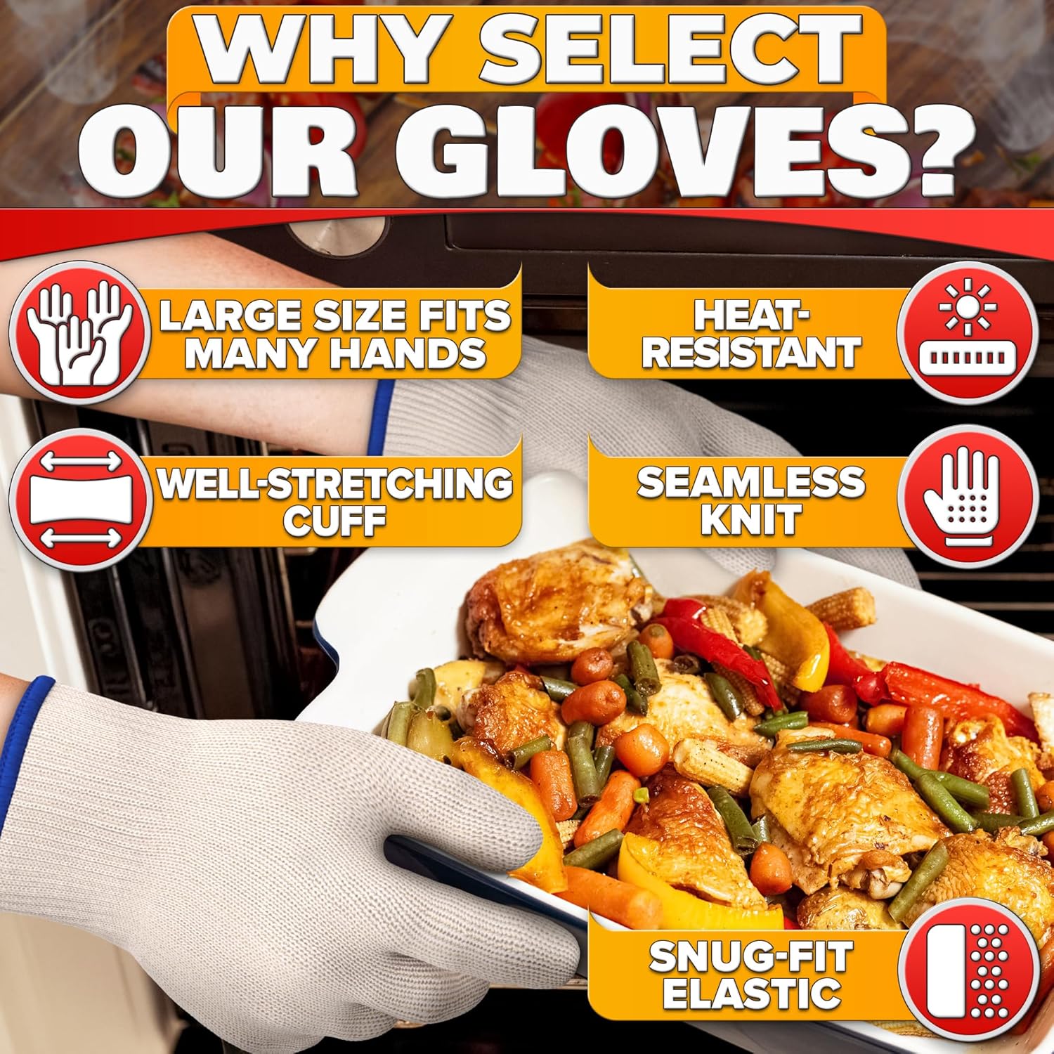 896°F Heat-Resistant Cooking G - Kitchen Baking Gloves review and price