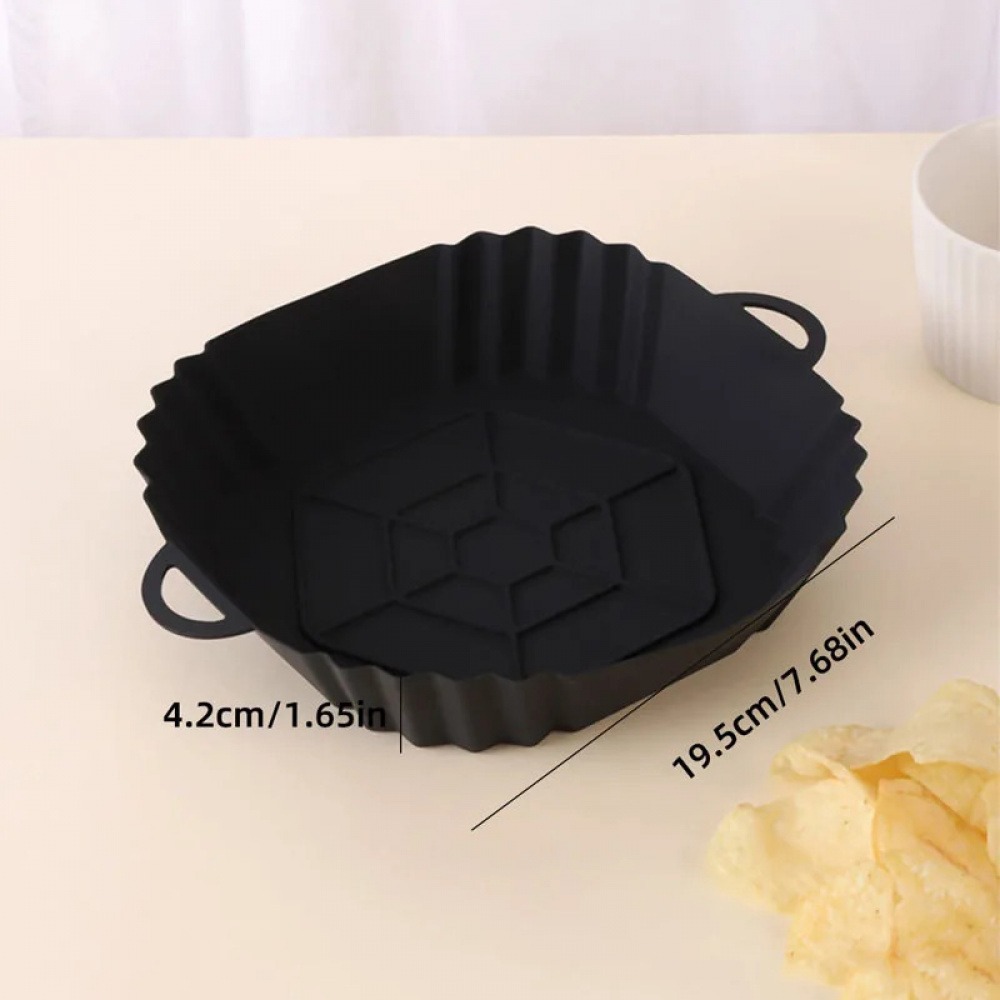 1Pc Silicone Air Fryer Pot Tra - Kitchen Baking Tray review and price