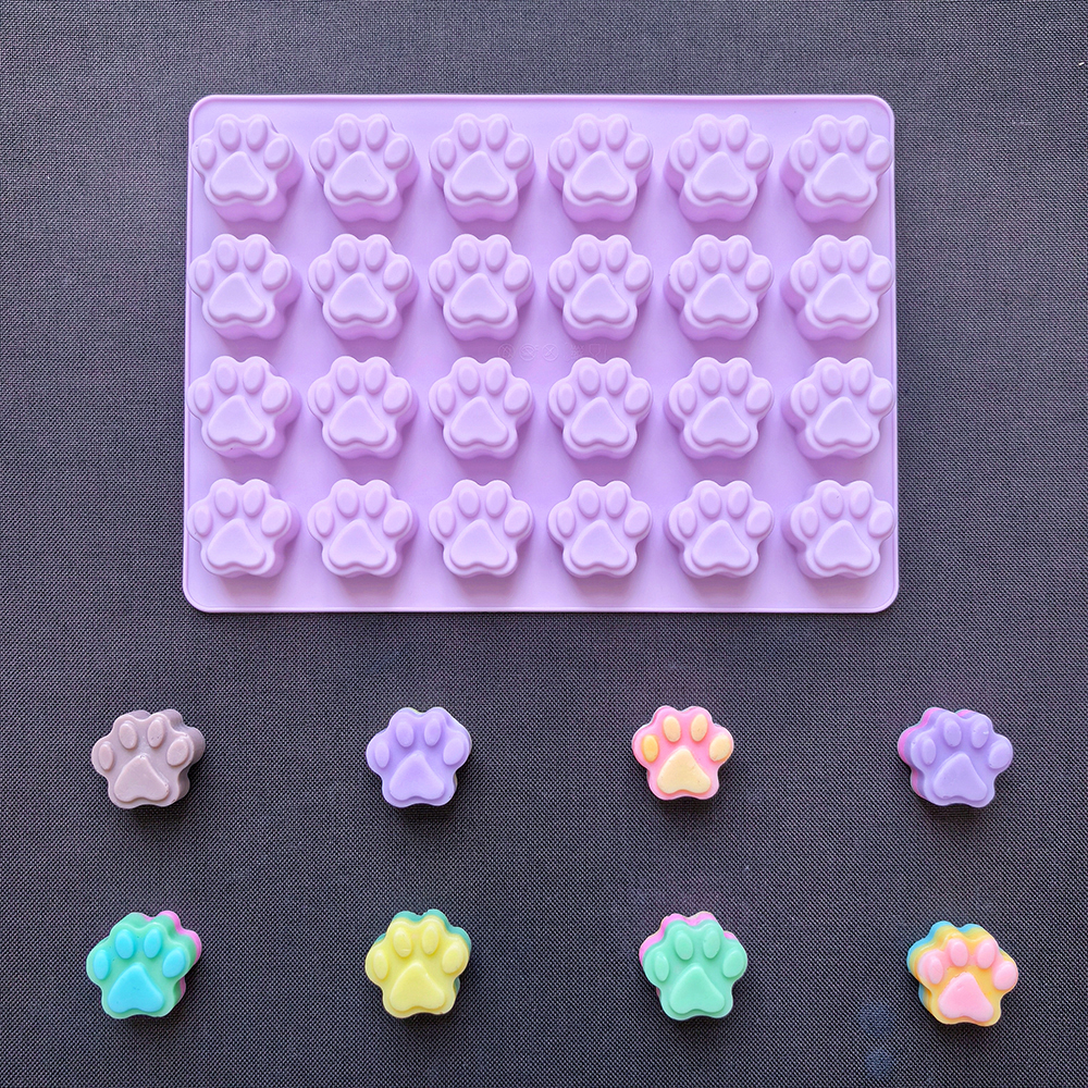 1pc 24 hole cat paw shaped cho - Silicone Cake Mold review and price