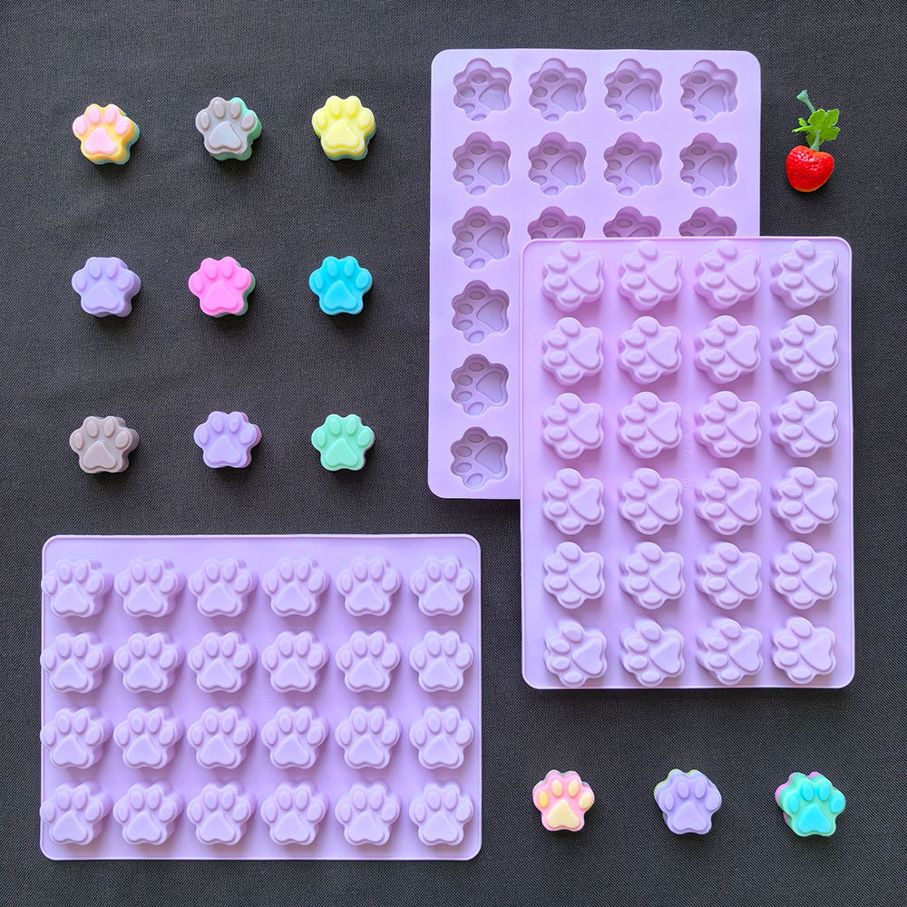 1pc 24 hole cat paw shaped cho - Silicone Cake Mold review and price