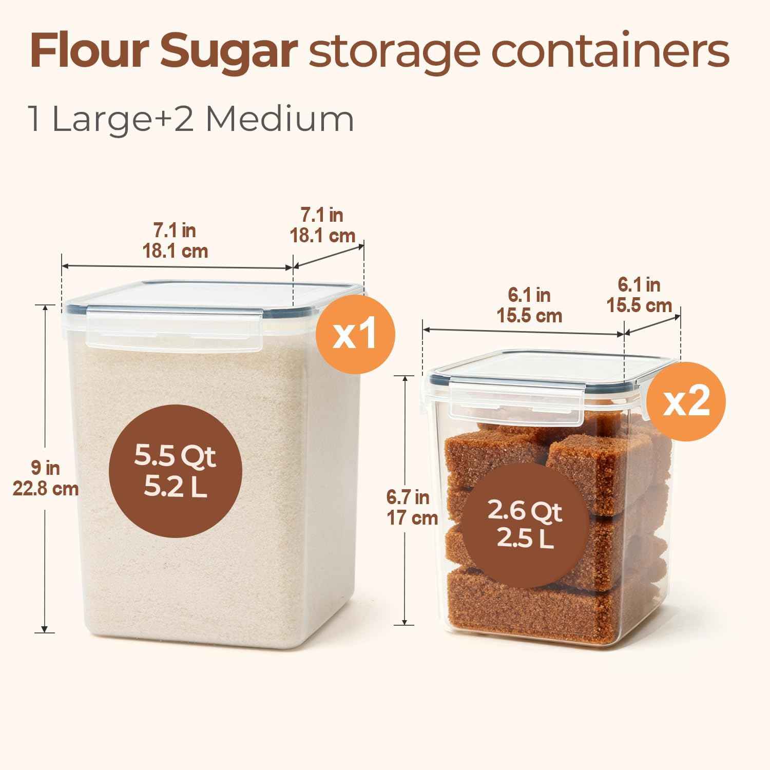 Airtight Food Storage Containe - Kitchen Baking Canisters review and price