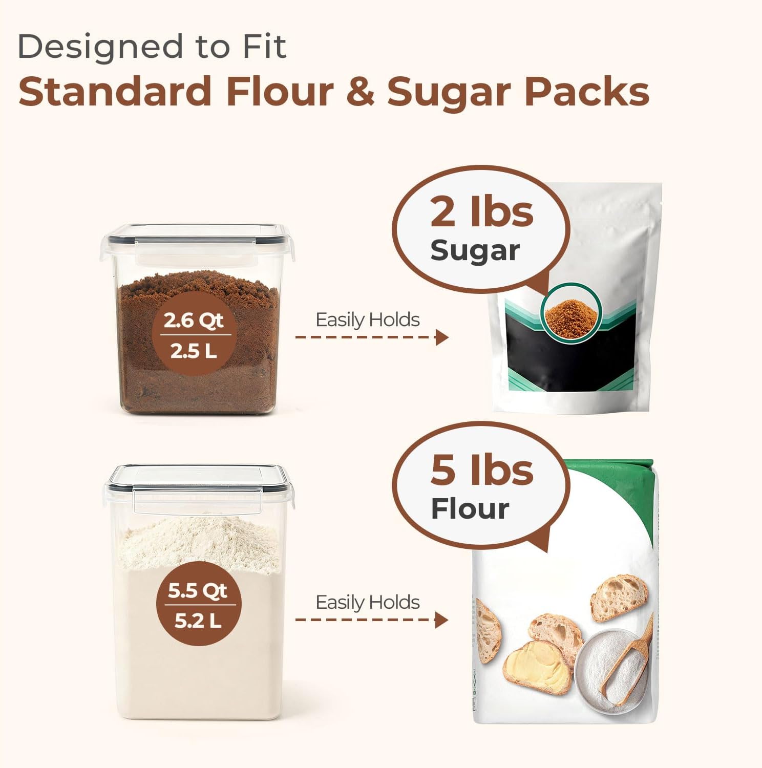 Airtight Food Storage Containe - Kitchen Baking Canisters review and price