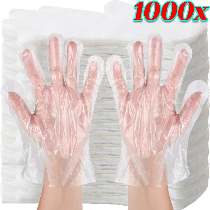 1000/100Pcs Transparent Dispos - Kitchen Baking Gloves review and price