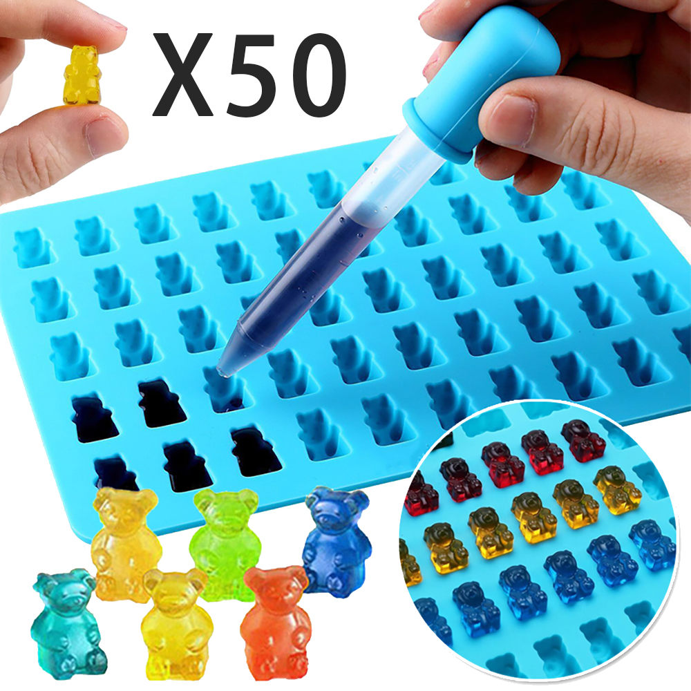 50Grids Gummy Bear Mold Silico - Kitchen Appliances For Baking review and price