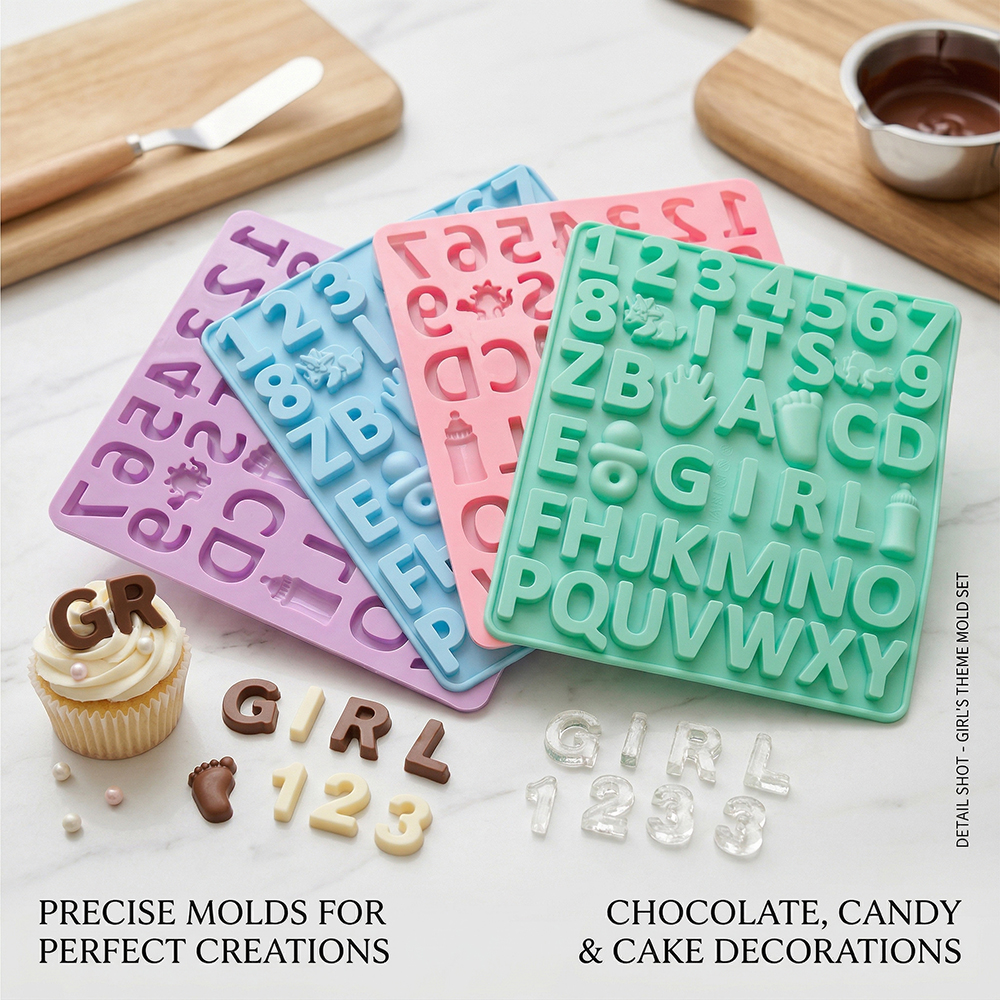 3pcs Digital letter shape choc - Silicone Cake Mold review and price
