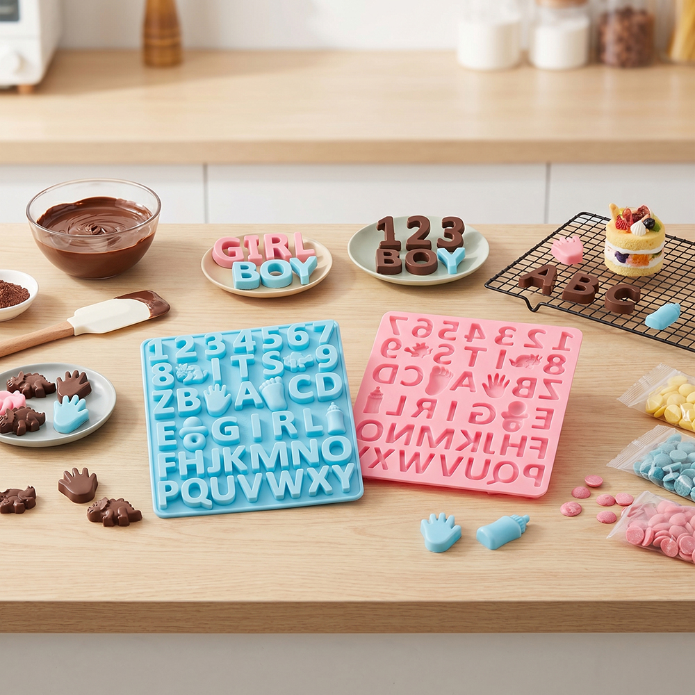 3pcs Digital letter shape choc - Silicone Cake Mold review and price