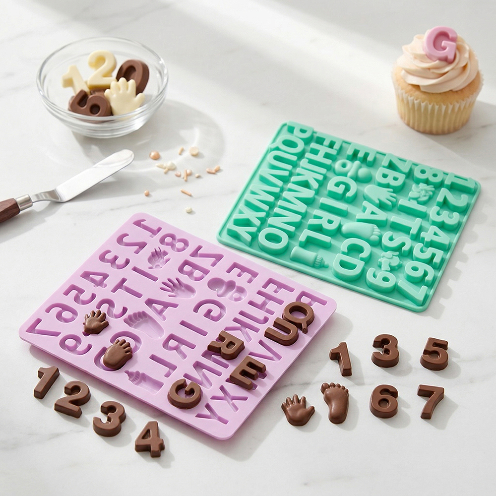 3pcs Digital letter shape choc - Silicone Cake Mold review and price