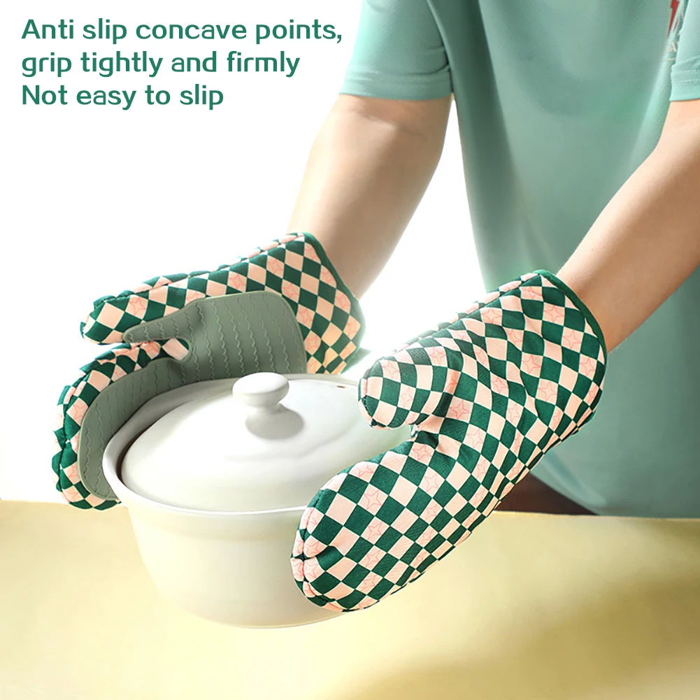 Silicone Oven Mitts Heat Resis - Kitchen Baking Gloves review and price