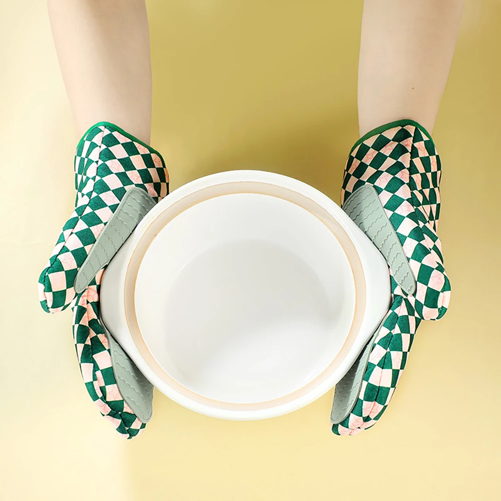 Silicone Oven Mitts Heat Resis - Kitchen Baking Gloves review and price