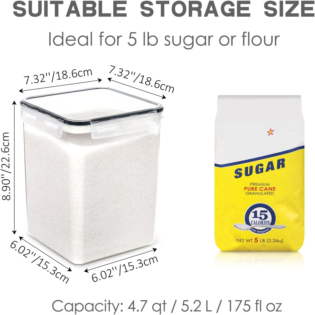 Large Food Storage Containers  - Kitchen Baking Organization review and price