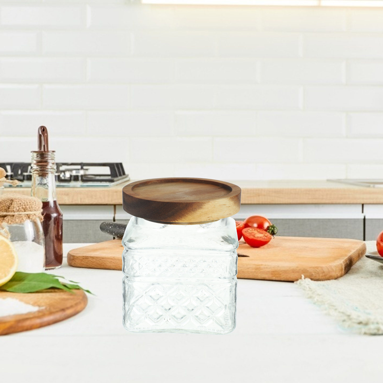 Airtight Glass Canister with N - Kitchen Baking Canisters review and price