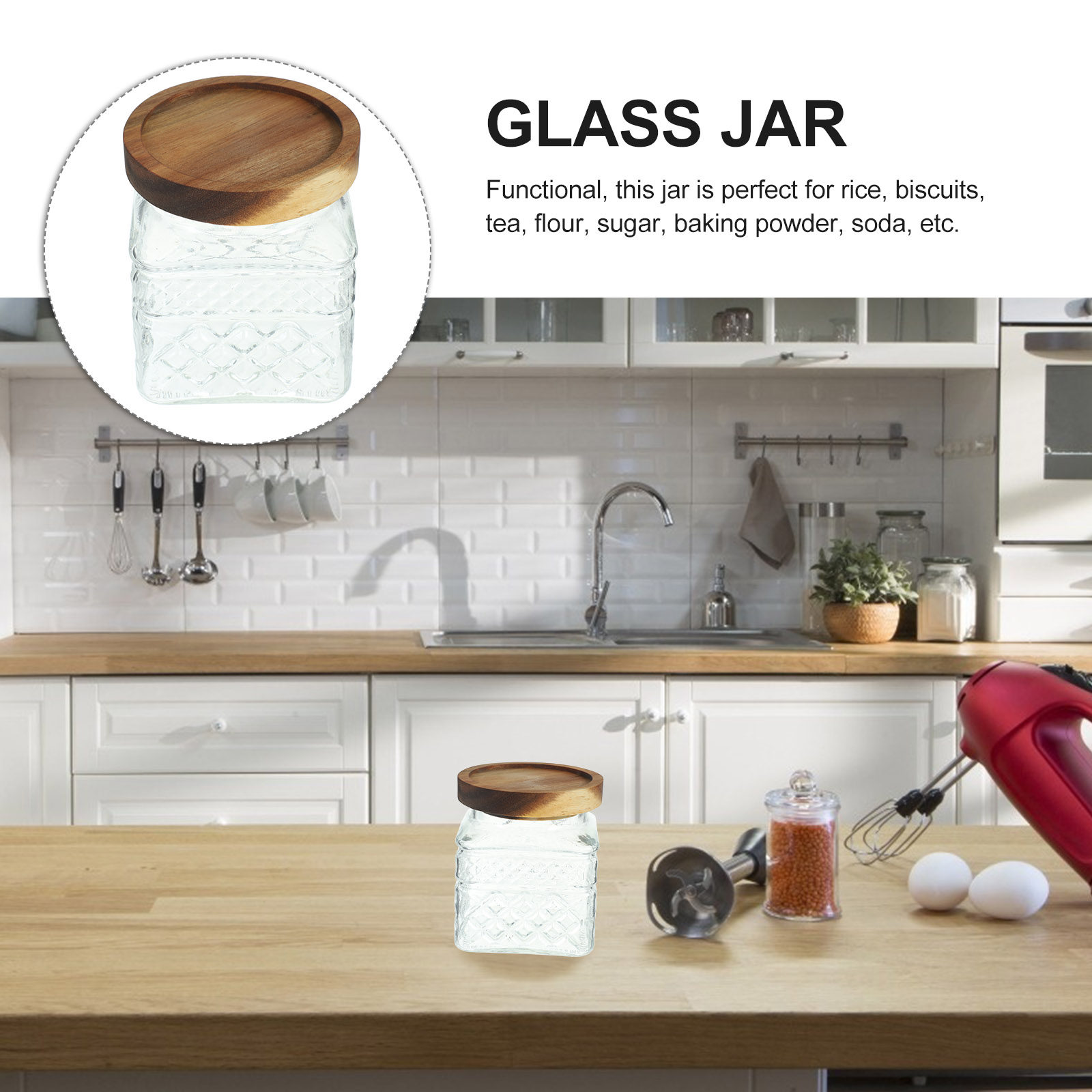 Airtight Glass Canister with N - Kitchen Baking Canisters review and price