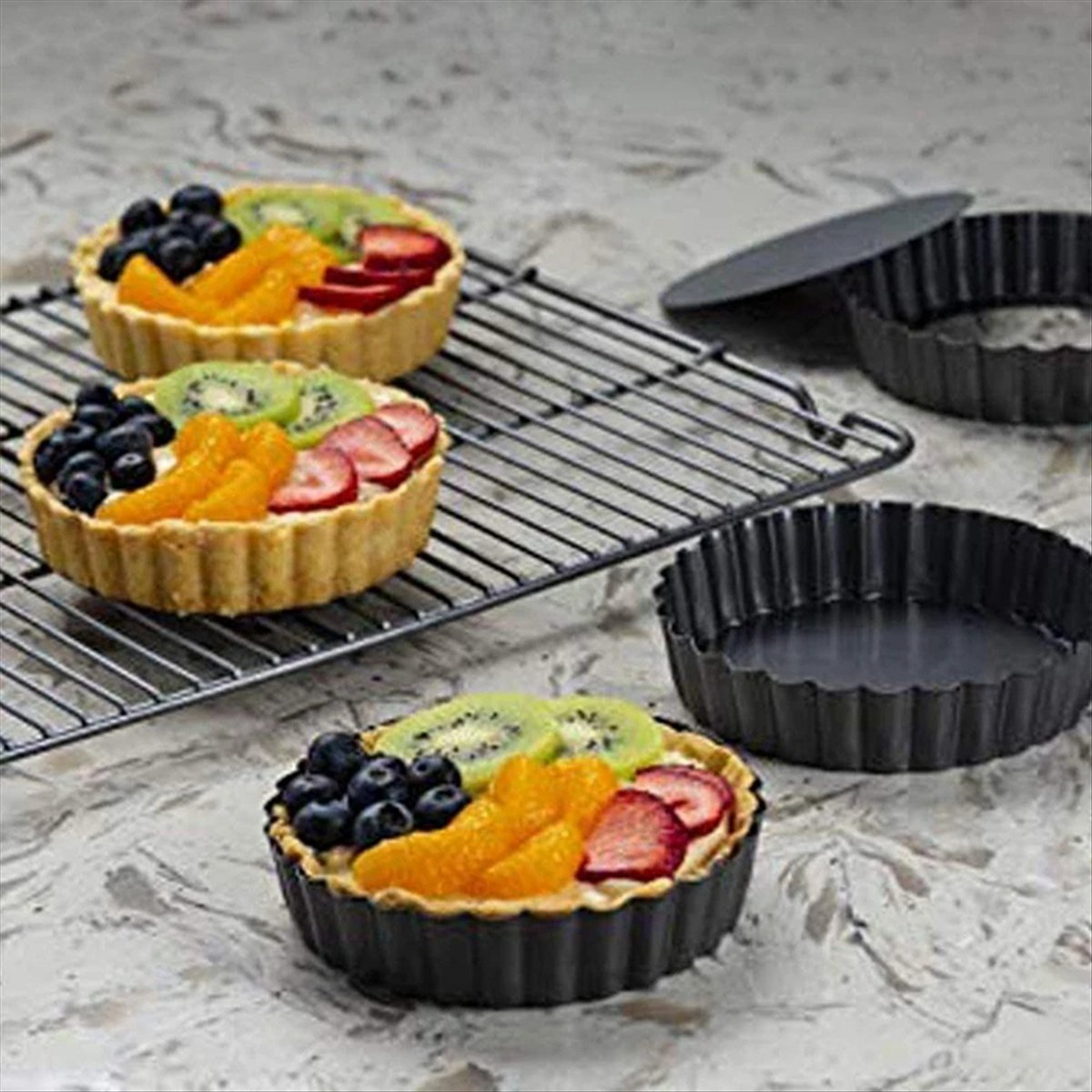 ABNH 4Pcs 4In/10cm Mini Pie Mu - Tart Pan Loose review and price
