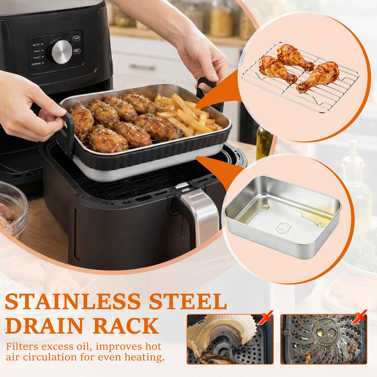 Stainless Steel Baking Pan wit - Kitchen Baking Rack review and price