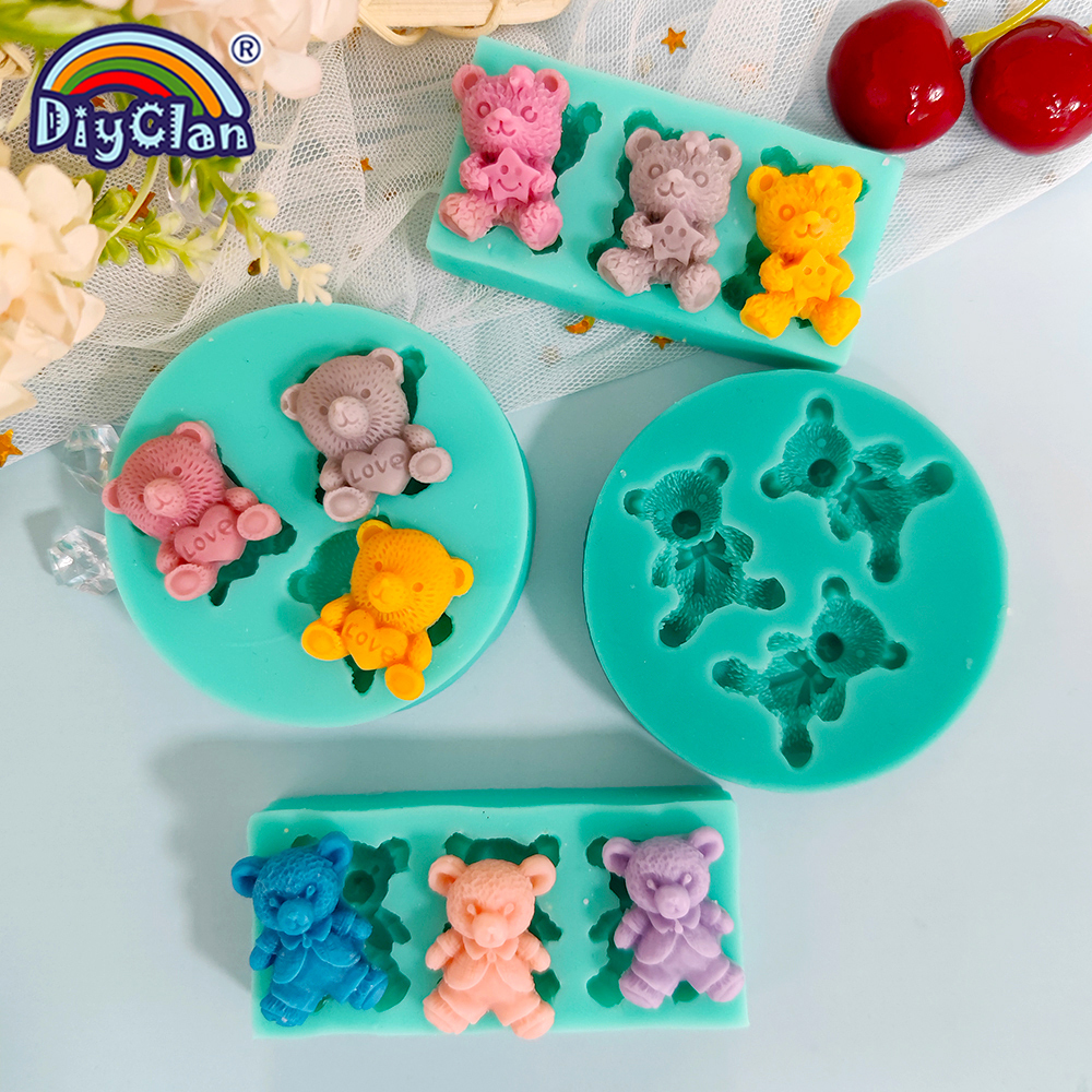 Cute Mini Bear Silicone Mold F - Kitchen Appliances For Baking review and price