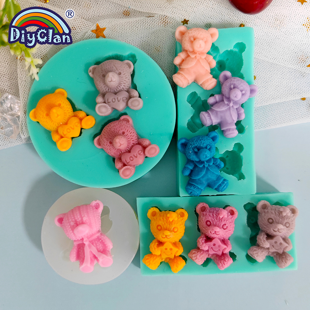 Cute Mini Bear Silicone Mold F - Kitchen Appliances For Baking review and price