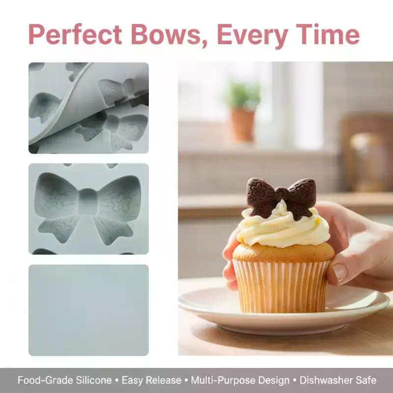 Bow Chocolate Silicone Mold, 6 - Silicone Cake Mold review and price