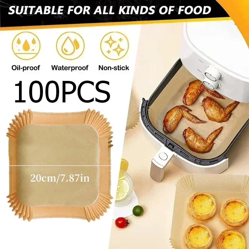 100PCS Airfryer Bakpapier Disp - Kitchen Baking Tray review and price