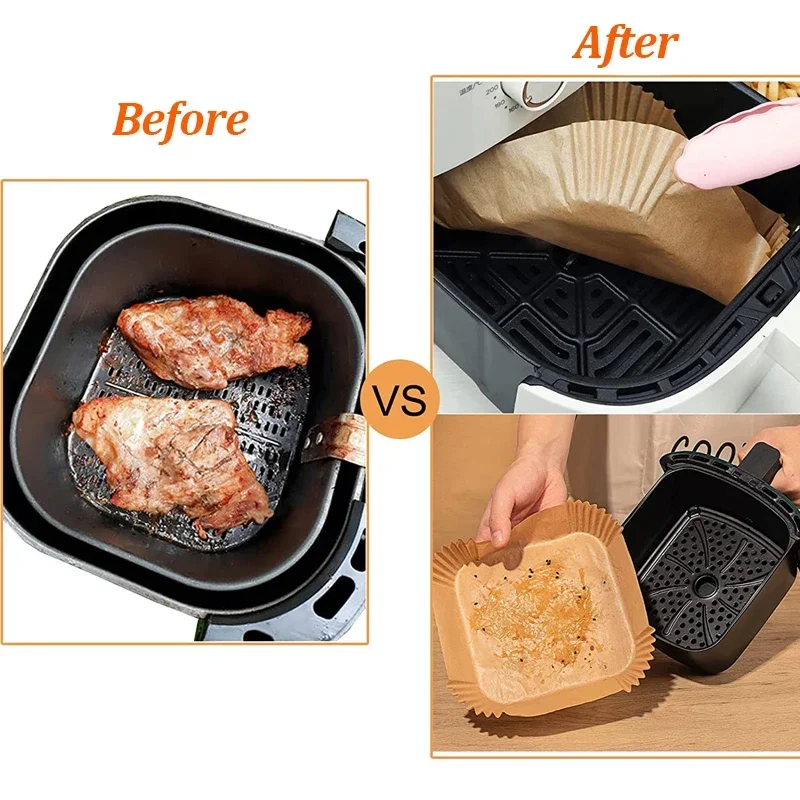 100PCS Airfryer Bakpapier Disp - Kitchen Baking Tray review and price