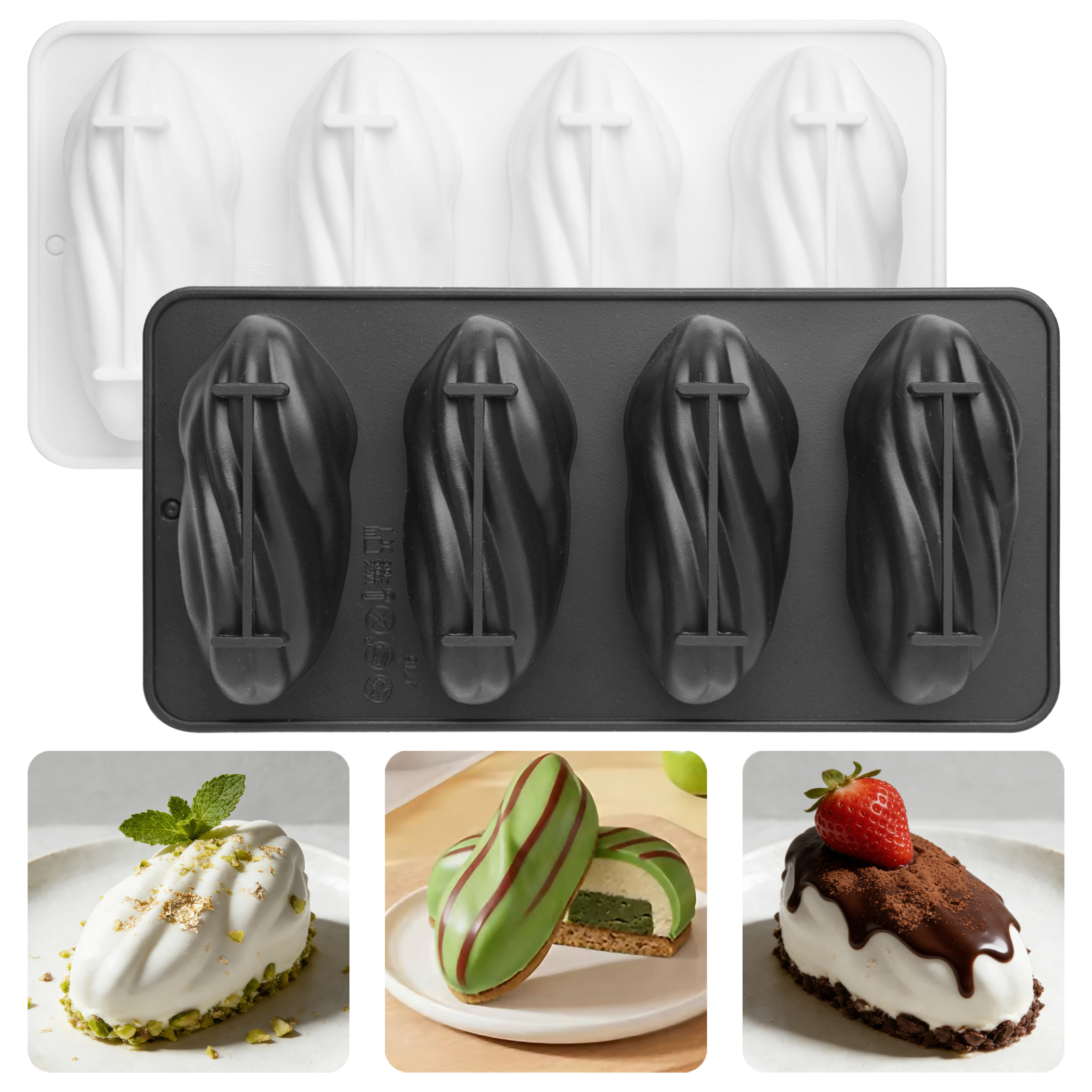4-Cell Pistachios Design Silic - Kitchen Appliances For Baking review and price