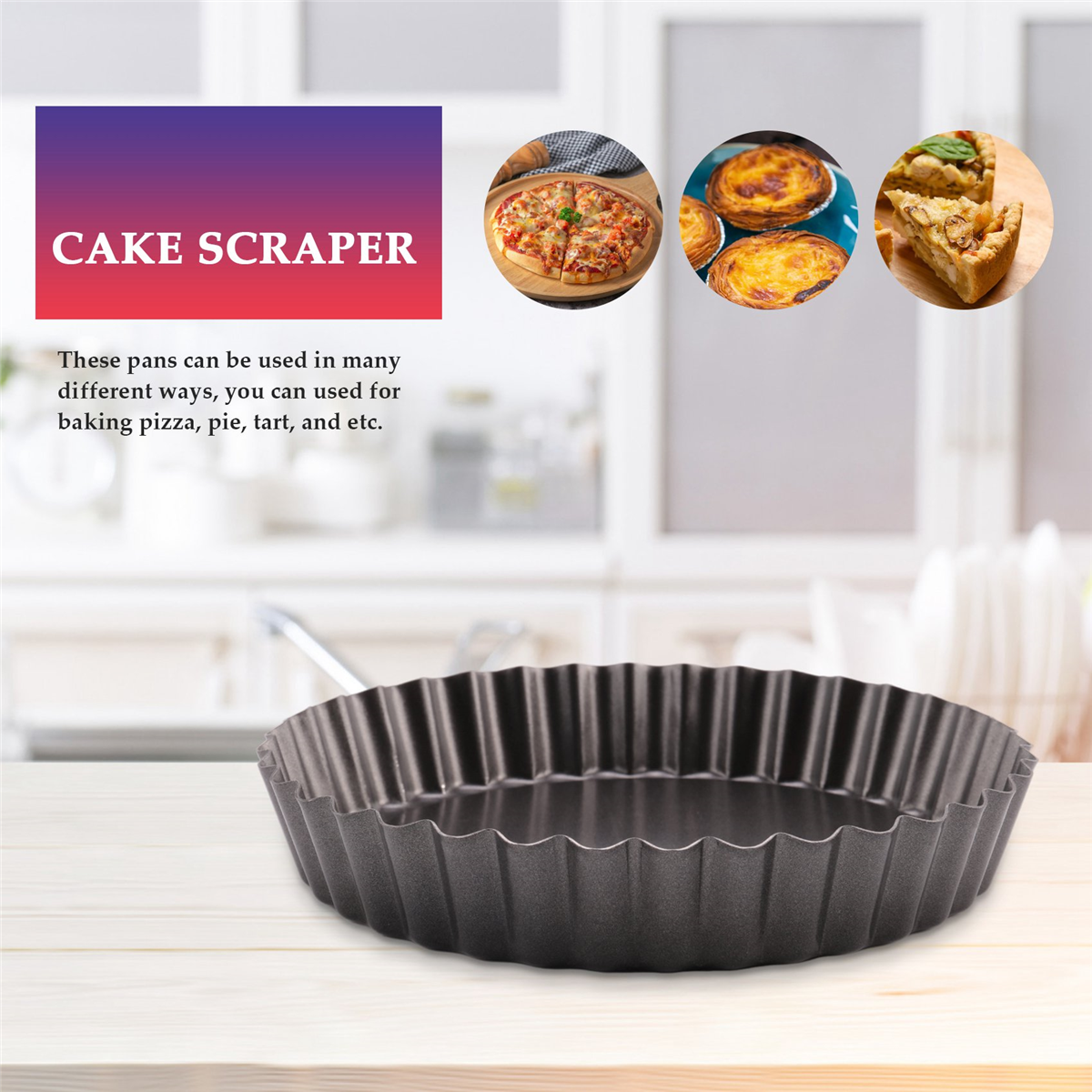 Pie Tin,Non-Stick Pie Dish,Rou - Tart Pan Loose review and price