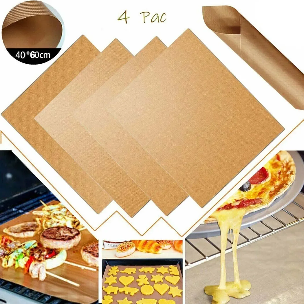 4pcs Non-stick BBQ Grill Mat 6 - Super Kitchen Baking Mat review and price