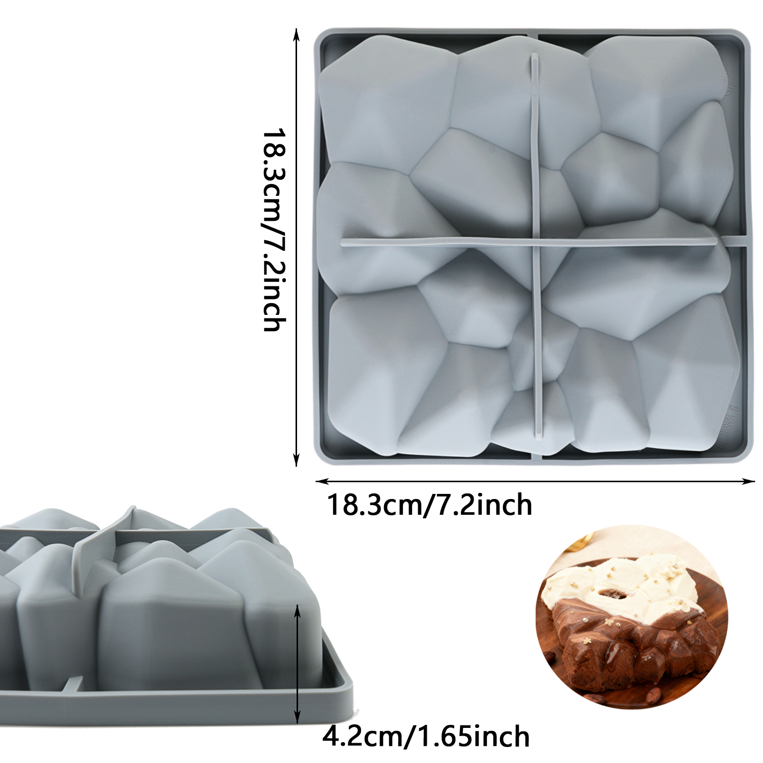 A Pack of Square Rock-Shaped S - Kitchen Baking Must Haves review and price