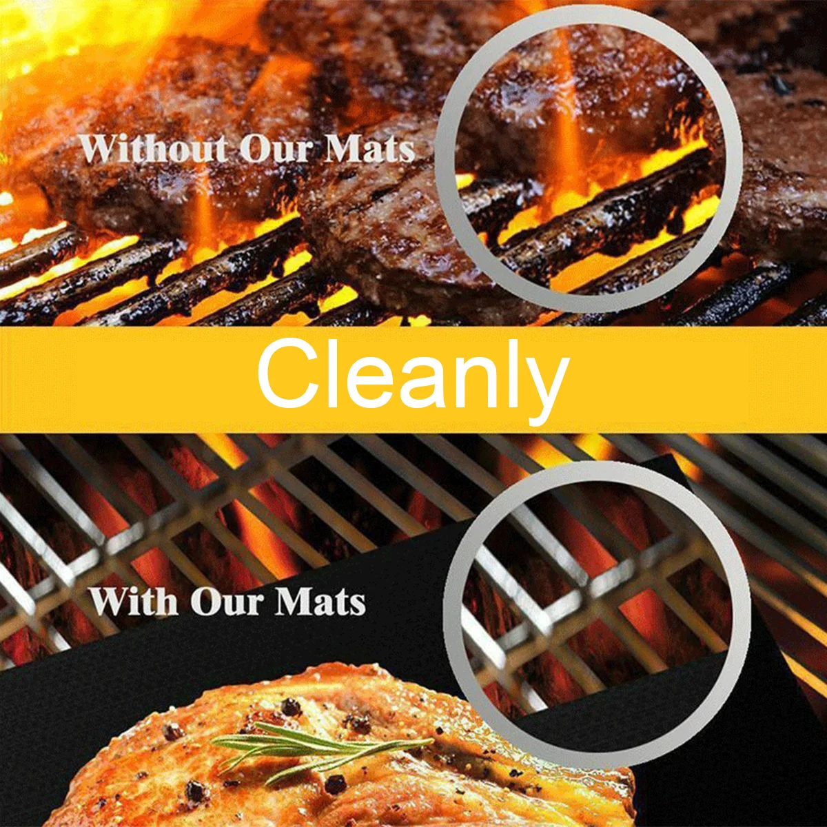 Non-stick 4Pcs BBQ Grill Mat B - Super Kitchen Baking Mat review and price