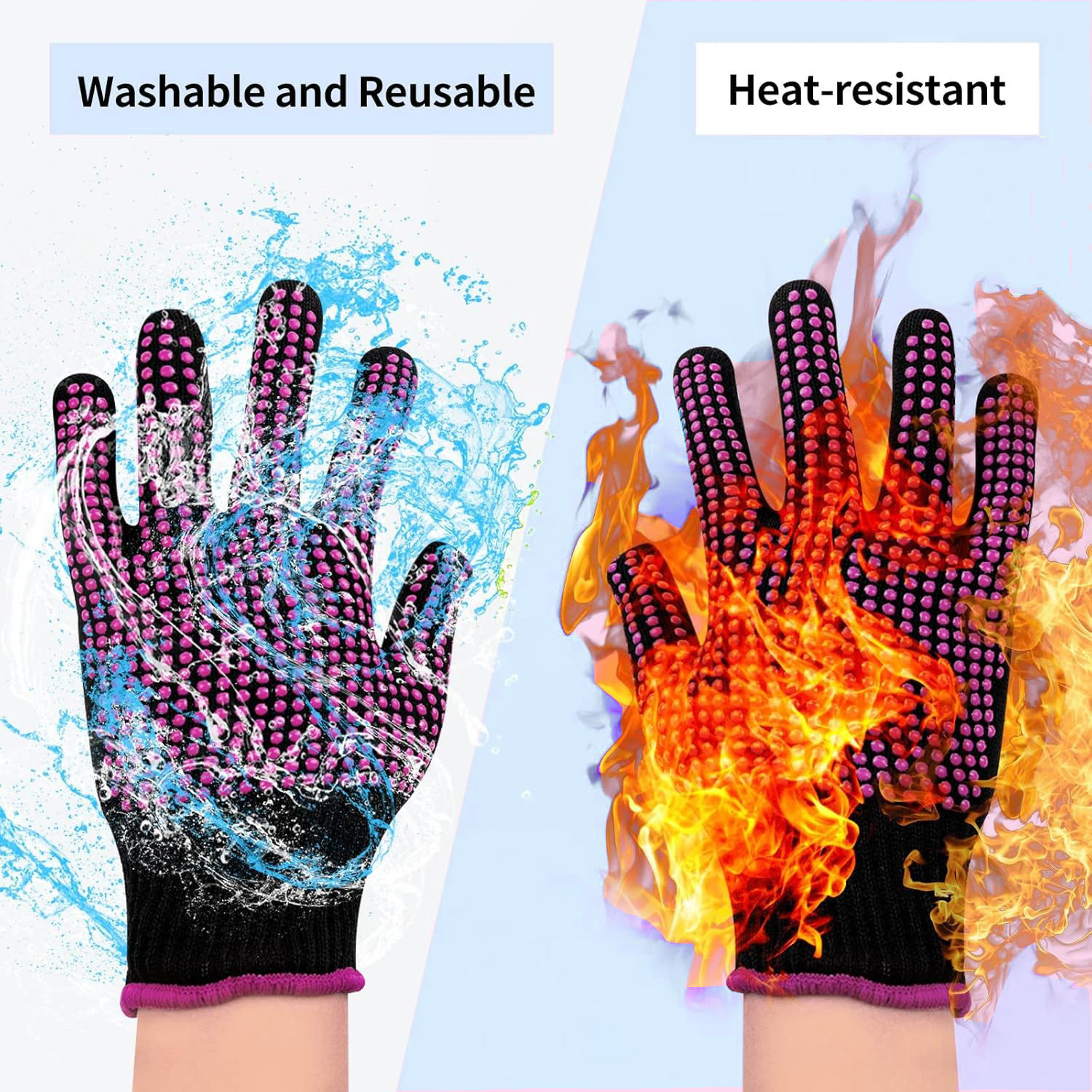 1 Pair Barbecue Anti-scald Glo - Kitchen Baking Gloves review and price