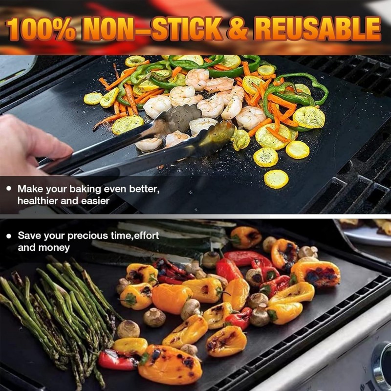 2/1PC Non-stick BBQ Grill Mat  - Super Kitchen Baking Mat review and price