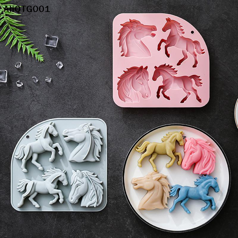 4-Cavity 3D Horse Silicone Mol - Silicone Cake Mold review and price