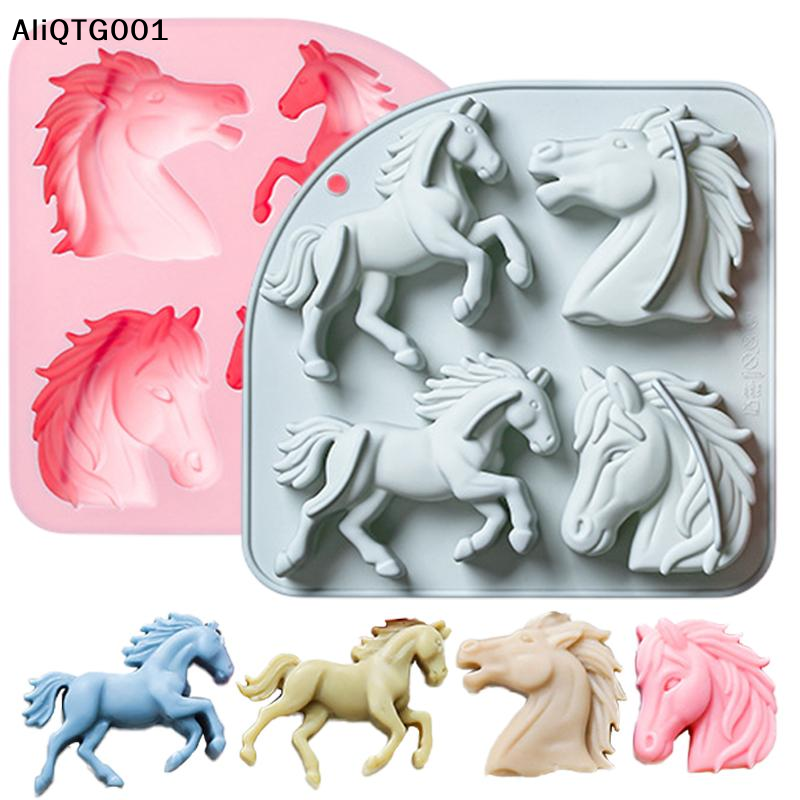 4-Cavity 3D Horse Silicone Mol - Silicone Cake Mold review and price