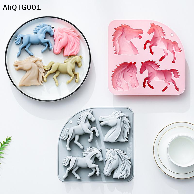4-Cavity 3D Horse Silicone Mol - Silicone Cake Mold review and price