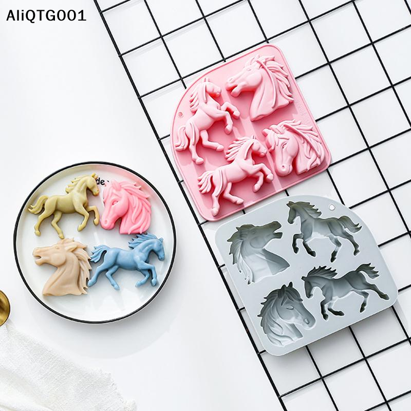 4-Cavity 3D Horse Silicone Mol - Silicone Cake Mold review and price