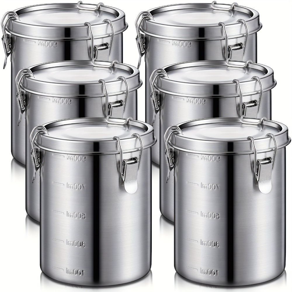 6 Pack 34 Oz Stainless Steel C - Kitchen Baking Canisters review and price