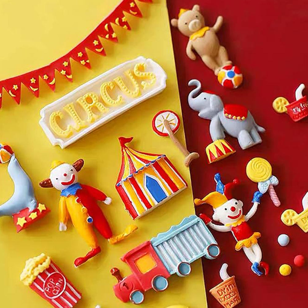 2Pcs Circus Fondant Mold Silic - Silicone Cake Mold review and price